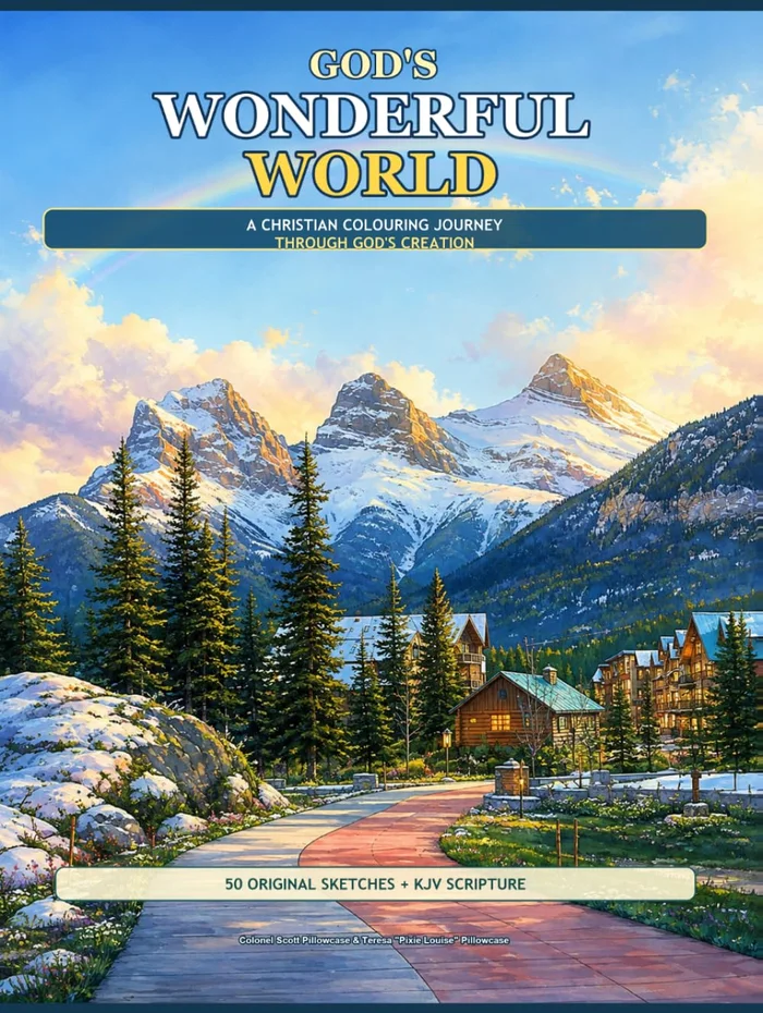Cover of God's Wonderful World with 50 original sketches
